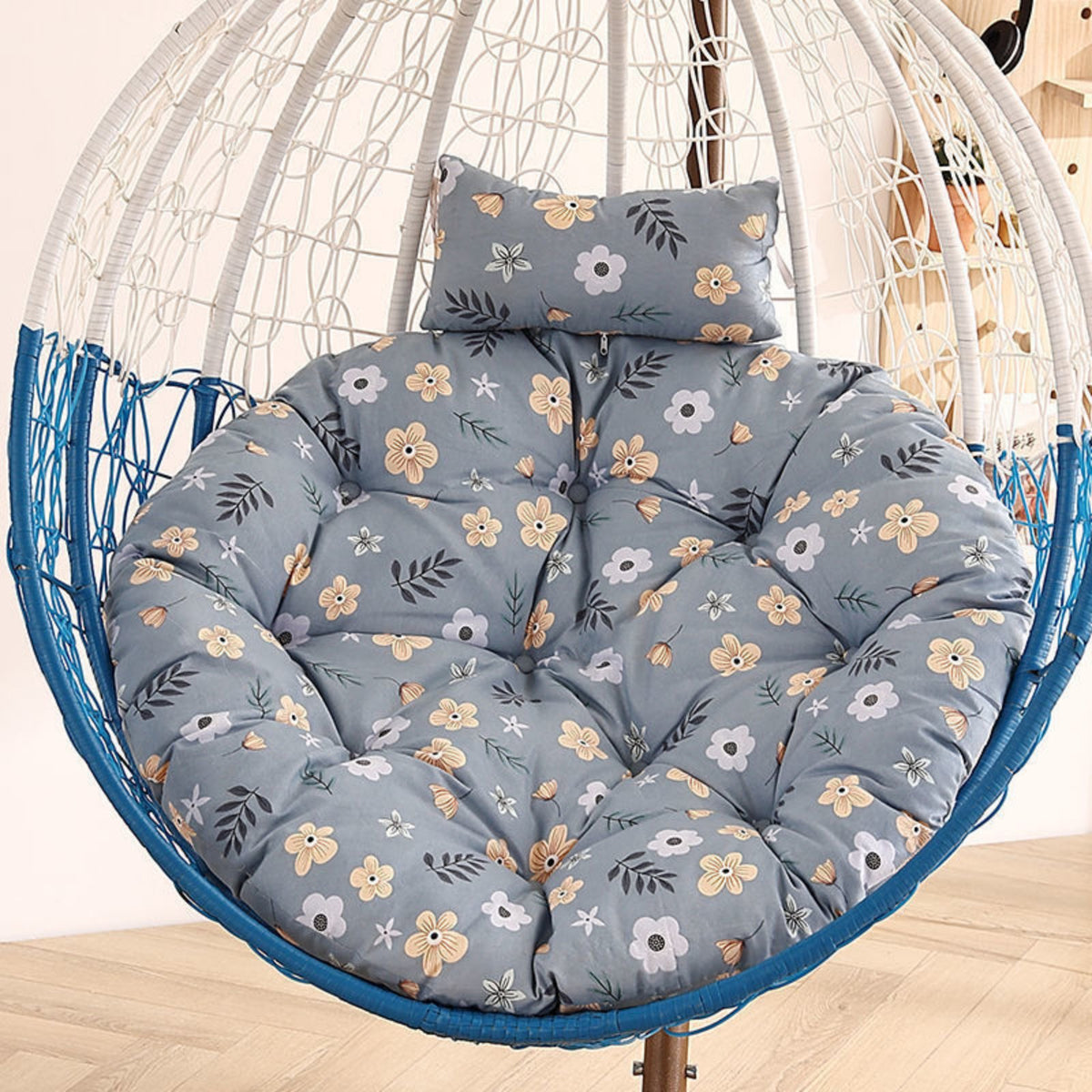 Washable Hanging Egg Chair Cushion Removable Cover Nest Chair Replacement Cushion Easy to Clean for Adults, Kids, Patio, Garden, Living Room