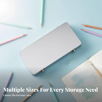 Rectangular Tin with Hinged Lid Portable Rectangular Tin Box multifunctional