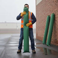 4 Pieces Heavy-Duty Canvas Sandbag with Drawstring Strong Flood Protection Sandbag Tube Empty Flood Barrier Bag Abrasion-Resistant for Homeowners