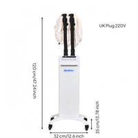 Floor Standing Hair Steamer Wheeled Base Hooded Hair Steamer Salon Equipment Cabinet Style Touch Control