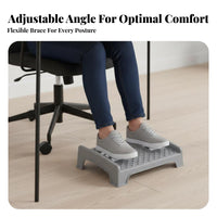 Angled beneath-desk Footrest Reduces Fatigue Footstool Portable for Adults, video game enthusiasts