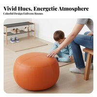 Strawberry-Shaped Ottoman Soft Padding Round Padded Ottoman Multi-Functional