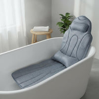 Spa Bath Mat with Headrest Machine Washable Bathroom Accessory Ergonomic Design