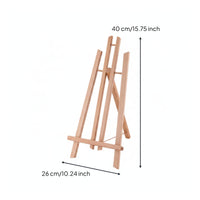 Portable Wooden Tabletop Easel Compact Adjustable Table Easel Fold-Flat Art Supply Sturdy for Artists, Students, Beginners, Painting, Sketching, Studio, Classroom
