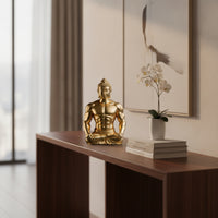 Seated Buddha Statue Sculpted Meditating Buddha Statue Polyresin for Tabletop
