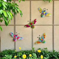 4 Pieces Iron Bee Wall Hanging Nature Inspired Design Metal Bee Wall Decor