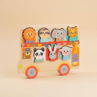 Animal Matching Toy Car Child-Centered Wooden Animal Threading Toy Wood Children's Game for Infants