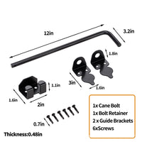 跨境专供栅栏篱笆门闩 12inch 户外门闩 Cane Bolt Gate Drop Rod