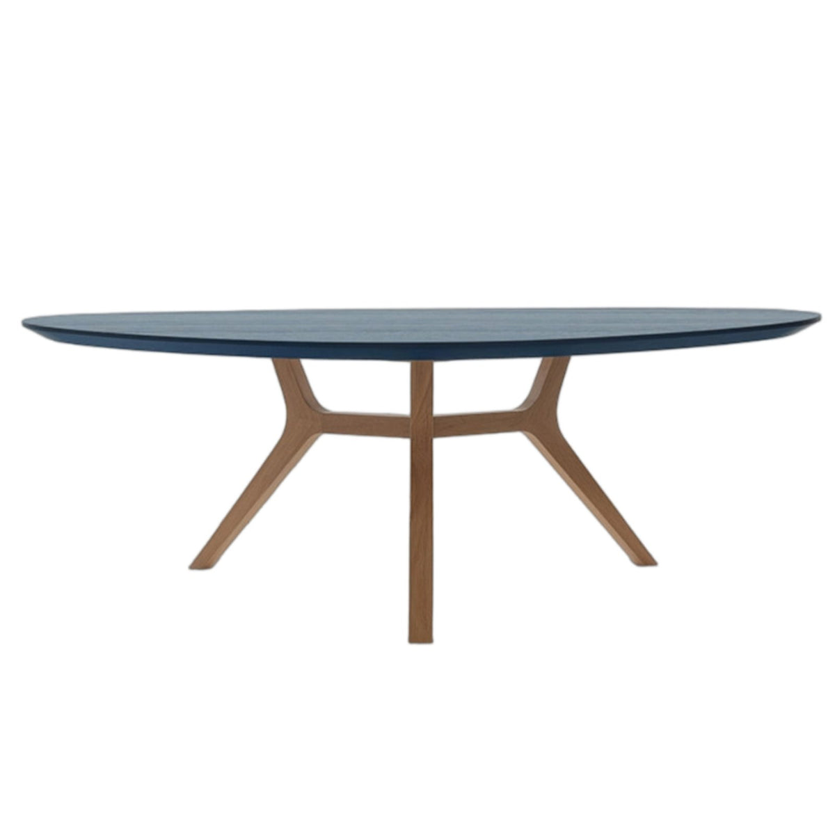 atmosphericShaped Low Table Nordic Design Irregular Shape Tripod Table Rounded borders Two-Tone for Small Space
