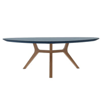atmosphericShaped Low Table Nordic Design Irregular Shape Tripod Table Rounded borders Two-Tone for Small Space