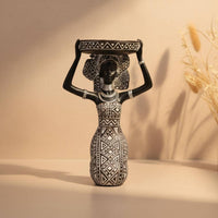 Resin Statue Candle Holder Handmade Look African Women Sculpture