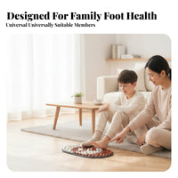 Striped Edge Binding Wooden Foot Massage Mat Wood Bead Massage Mat Raised Nodes