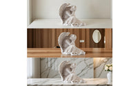 Resting Angel Figurine Vintage Angel Statue Resin Cherub Statue White for Photographers