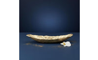 Gilded Boat Tray Elegant Display Piece Resin Decorative Tray Accessible Design