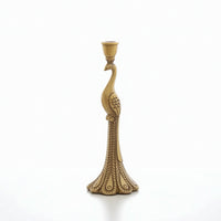 Brass Candlestick Holder Elegant Decor Sturdy for Mantel