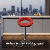 Adjustable Swivel Stool Stable Wide Base Adjustable loopBack Stool for Kitchen