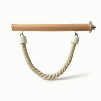 Bird Cage Perch with Rope Wooden Suspended Bird Perch for Budgies