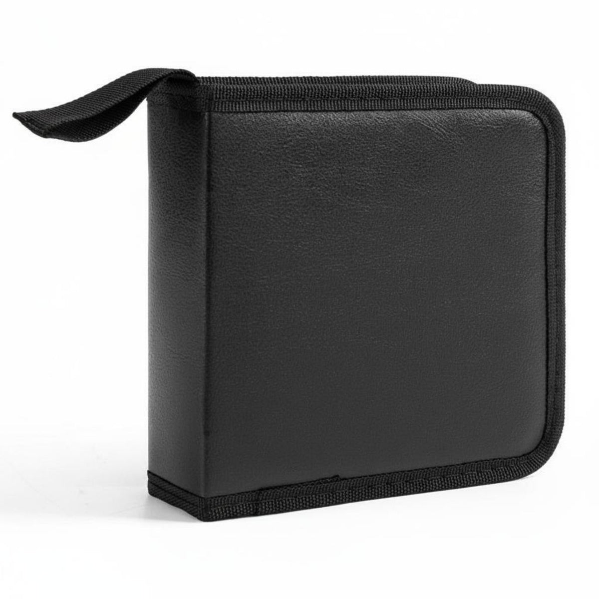 Portable CD Storage Book Zipper Closure PU Leather Disc Wallet 40 Disc CD Case for Car, Travel