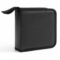 Portable CD Storage Book Zipper Closure PU Leather Disc Wallet 40 Disc CD Case for Car, Travel