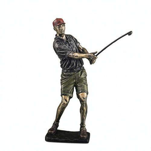 Golf Figurine Sporty Golf Statue Tabletop for Collectors