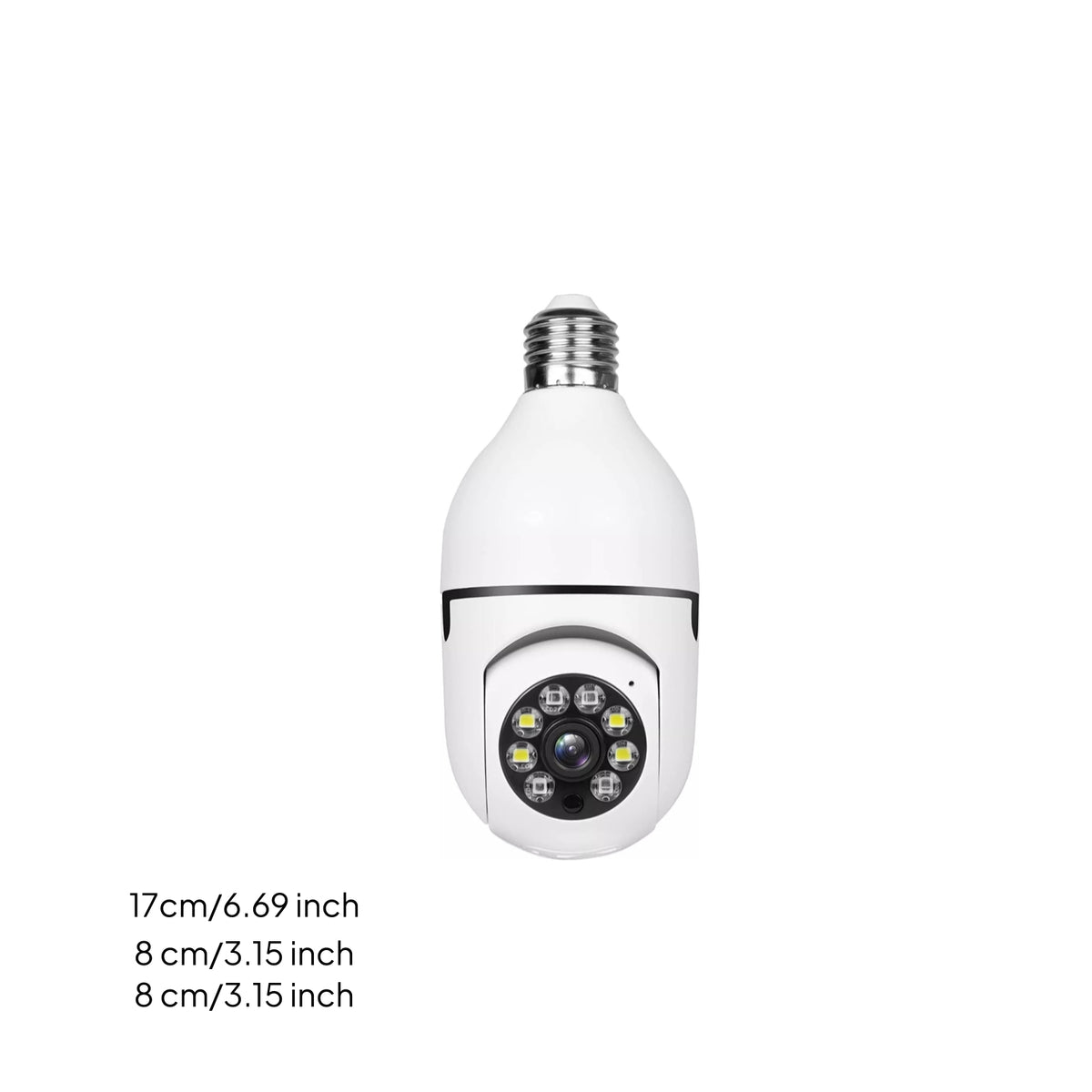Motion Detection Light Bulb Security Camera Smart Light Bulb Camera Distant Viewing Local Recording for Indoor Surveillance, Baby Monitoring