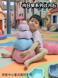 Rainbow River Stone Balance Training Toy for Kids