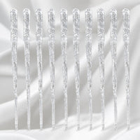 Realistic Icicle Christmas Tree Ornaments and Scene Props