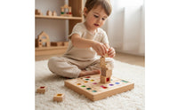 Shape Matching Board Educational Wooden Puzzle Geometric Shape Puzzle for Preschoolers, Playroom