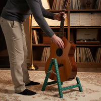 Solid Wood Construction Multiple Guitar Stand Soft Foam Padding Folding Guitar Stand Space Saving Musical Instrument Accessory Foldable Design for Guitarists, Musicians, Music Room, Home Studio, Stage