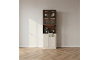 Dining Room Buffet Cabinet French Vintage Design Freestanding Sideboard Large Capacity Sideboard with Hutch