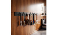 Powder-Coated Brush Hanger Rack with Six Hooks Rust-Resistant Detailing Brush Hanger Rustproof Wall-Mounted Organizer Heavy-Duty for Car Detailers