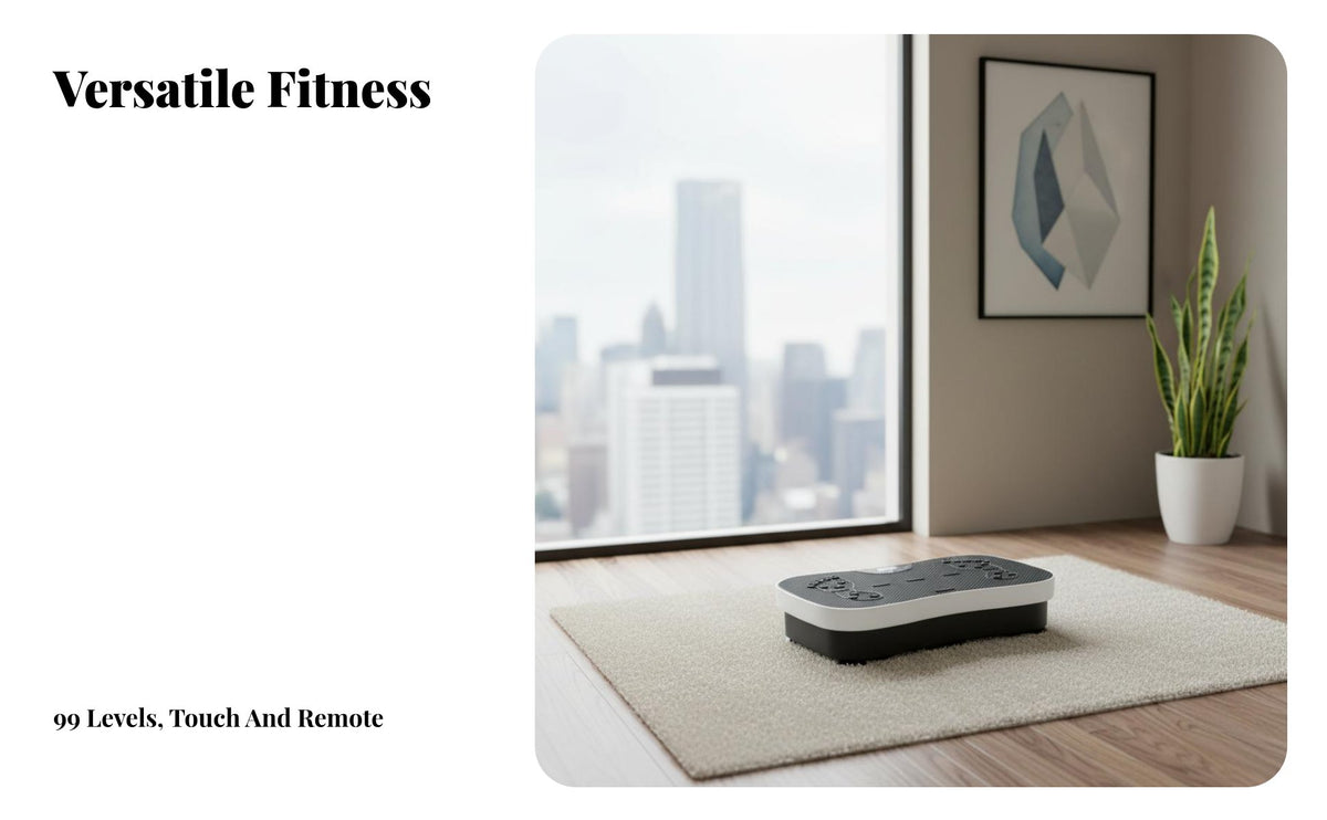 Wireless Controller Control Vibration Plate Machine & Toning Whole Body Vibration Platform Adjustable Speed Settings Body Shaker Machine Anti-Slip Surface for Home Users, Beginners, Adults, Living Room, Office