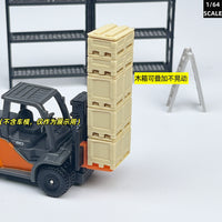 1:64 Warehouse Accessory Set Shelf Miniature Garage Display Scene Model Repair Tool Ladder