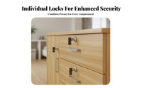 2-Drawer Locking Bedside Table space-saving Size Nightstand with Drawers for Students