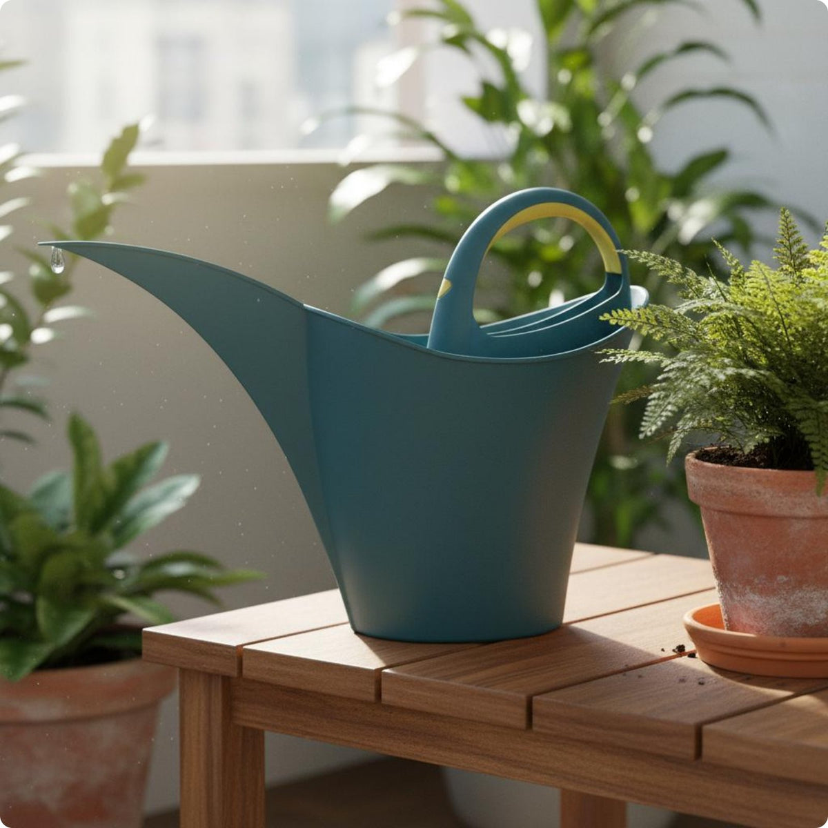 Plastic Watering Can Easy to Hold Garden Supply Ergonomic Handle for Greenhouse