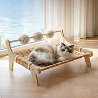 scratches Perch Chew Resistant scratches Bed Builtincluded Activity Balls Dog Lounger Bed for Indoor