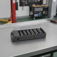 6 Pieces 1/2-Inch Drive Metric Socket Set Chrome Vanadium Metric Deep Well Socket Set Tools Cr-V Compact for Mechanics