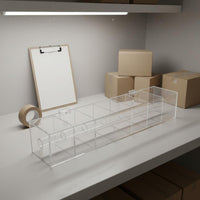 7-Slot Label Dispenser Dustproof Lid Weekly Sticker Dispenser Transparent