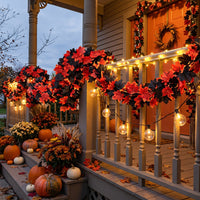 Artificial Maple Vine Autumn Thanksgiving Harvest Decoration for Photography Backdrop Wall Hanging