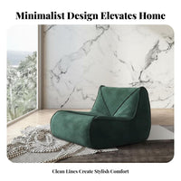 Frosted Fabric Finish Caterpillar Chair Minimalist Design Modern Foam-Filled Lounger interlocking Block design Single Sofa No Assembly Required for Young Adults, Interior Designers, Bedroom, Lounge Area, perusing corner, Apartment