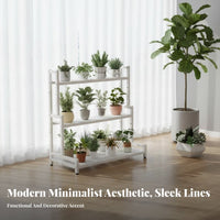Tiered Plant Stand Multitier Design Stepped Plant Display Minimalist design spaceSaving for Homeowners, Balcony, Indoor, Patio