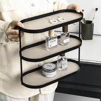 Iron Art Entryway Organizer Rack for Cosmetics and Jewelry, 3-Tier Desktop Storage