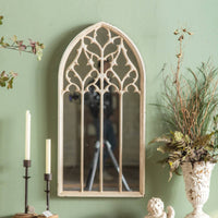 Vintage Arch Mirror Decorative Frame Wooden Full Length Mirror Easy to Install Home Decor for Fashion Boutiques, Entryway, Dressing Room