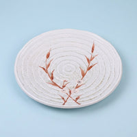 Hand-painted Cherry Blossom Ceramic Plate, Japanese Style