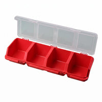 Small Parts Organizer Snap Closure Divided Storage Box Secure Latch for Garage