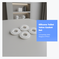4 Pieces Toilet Flush Valve Seal Leak Proof Tank Fitting Easy to Install Replacement Set for Plumbers, Bathroom, Public Facility