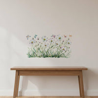 Cosmos Flower Wall Decal Self Botanical Window Cling Watercolor Design