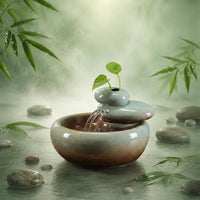Stone Waterfall Fountain Gift Idea Home Decor Relaxation for Office Workers