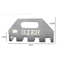 Quad Beer Opener and Beer Rack, Stainless Steel, Two-in-One Tool