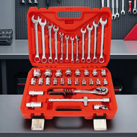Automotive Repair Tool Kit Alloy Steel for Tools Socket Wrench Set with Case 72-Tooth Ratchet Wrench Set for Vehicle Owners, Garage